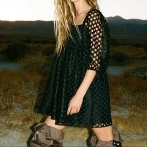 KIMCHI BLUE BABYDOLL DRESS BLACK